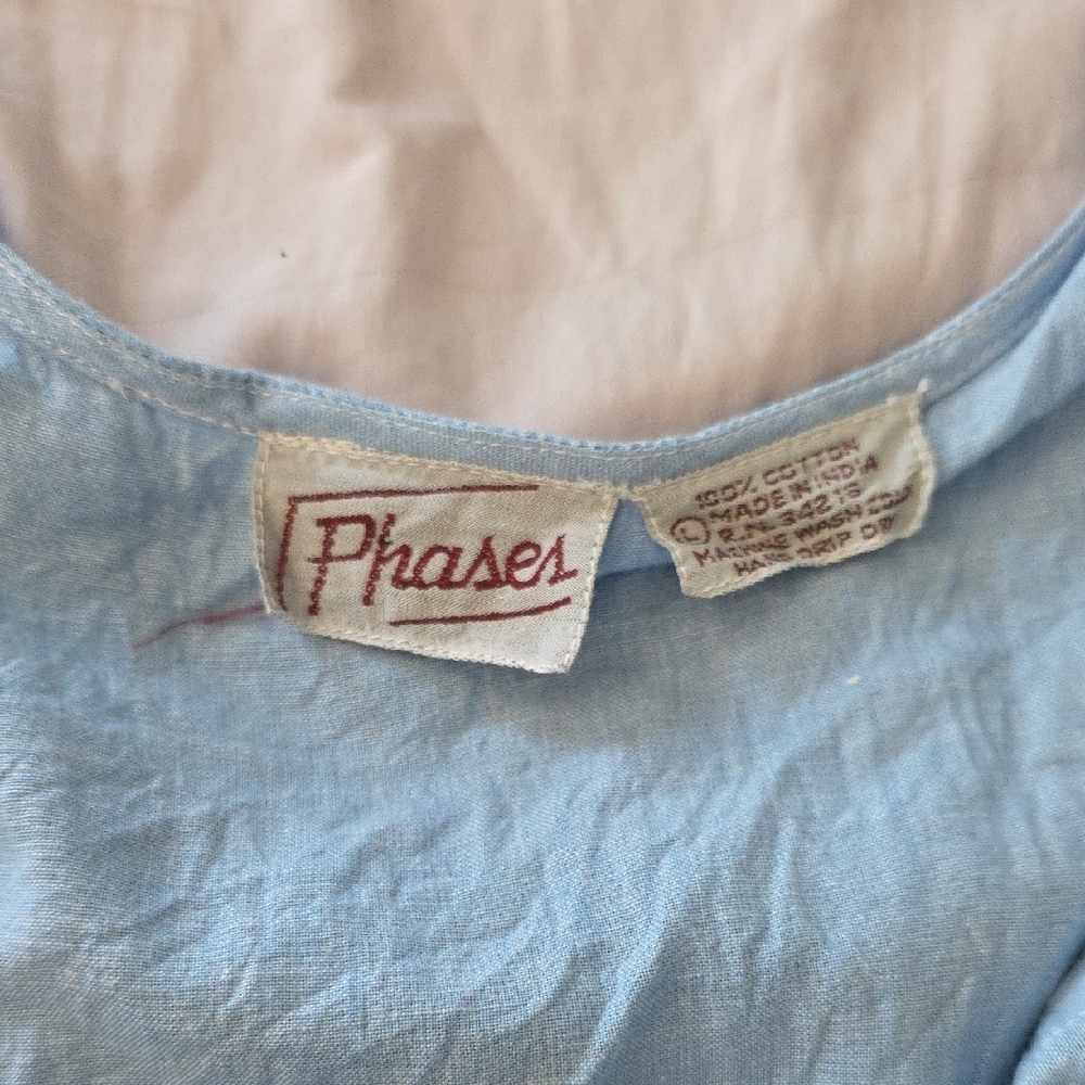 Phases Light Blue Romper, Vintage